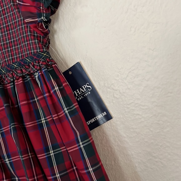 Chaps 18 months holiday tartan dress nwt - Picture 2 of 6